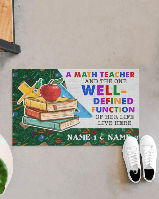 Personalized Math Teacher Well-defined Function Funny Indoor And Outdoor Doormat Warm House Gift Welcome Mat Gift For Student Teacher Classroom Decor