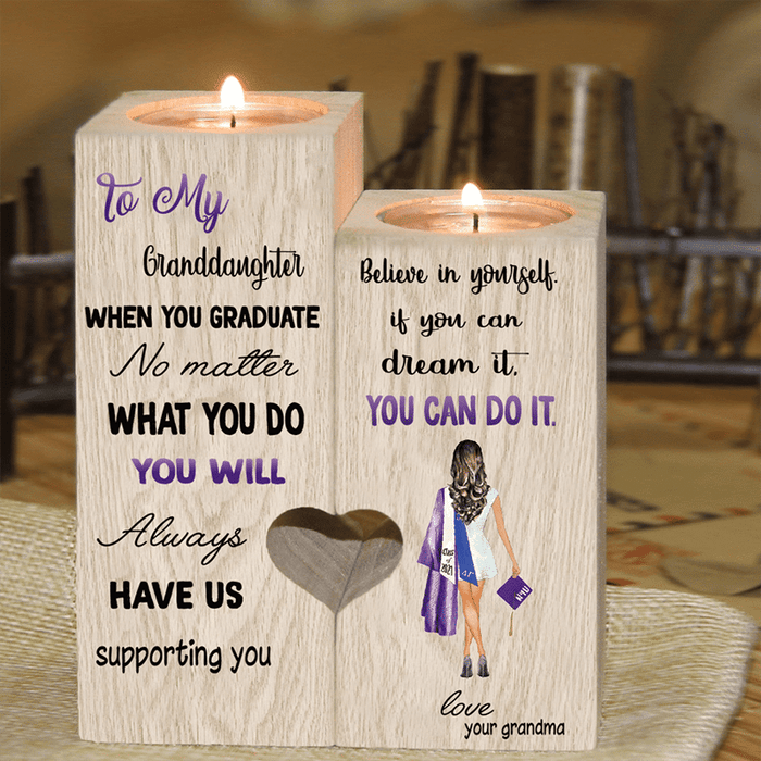 If You Can Dream It, You Can Do It Grandma To Granddaughter Graduation Candle Holder Gift For Mom Mother's Day Gift Ideas