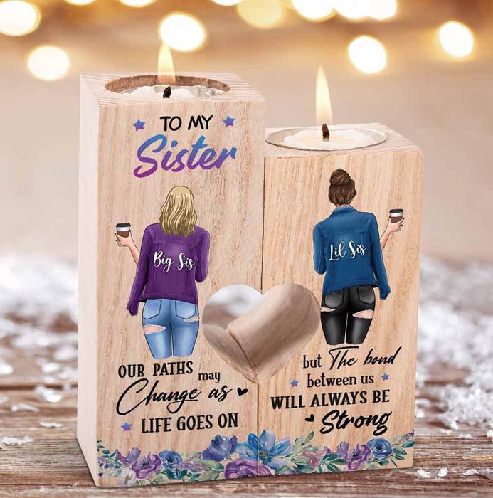 To My Sister The Bond Between Us Will Always Be Strong Candle Holder Gift For Mom Mother's Day Gift Ideas