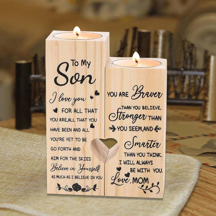 To My Son You Are Smarter Than You Think Candle Holder Gift For Mom Mother's Day Gift Ideas