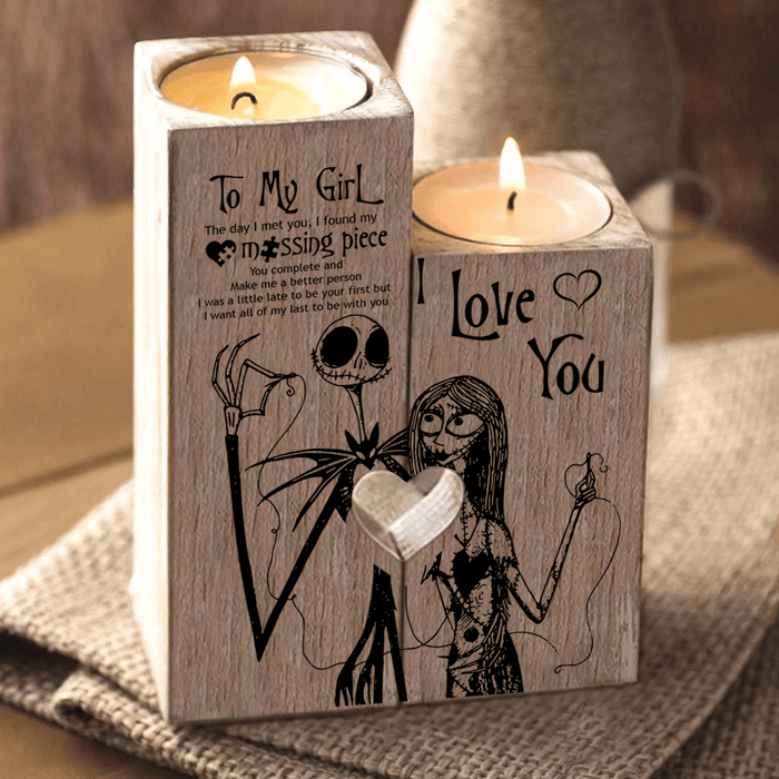 To My Girl  I Want All Of My Last To Be With You Candle Holder Gift For Mom Mother's Day Gift Ideas