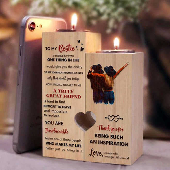 To My Bestie Thank You For Being Such An Inspiration Love Candle Holder Gift For Mom Mother's Day Gift Ideas