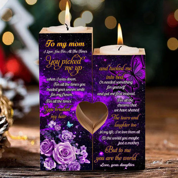 To My Mom You Are The World Candle Holder Gift For Mom Mother's Day Gift Ideas