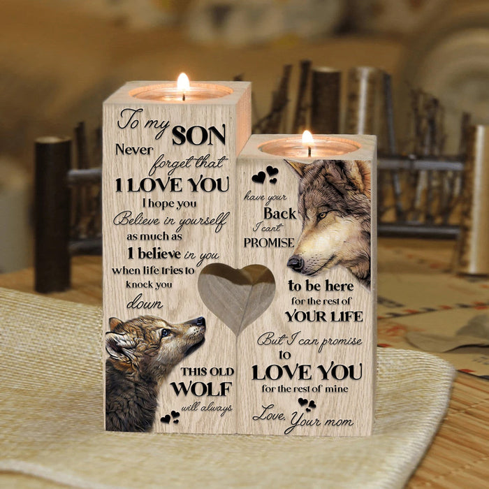 To My Son Never Forget That I Love You Candle Holder Gift For Mom Mother's Day Gift Ideas