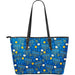 Hanukkah Pattern Print Leather Tote Bag Gift For Mom Mother's Day Gift Ideas