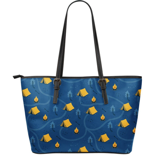 Print Camper Pattern Leather Tote Bag Gift For Mom Mother's Day Gift Ideas