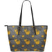 Pumpkin Pattern Print Leather Tote Bag Gift For Mom Mother's Day Gift Ideas