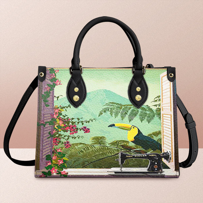 Parakeet Leather Handbag Gift For Mom Mother'S Day Gift Ideas