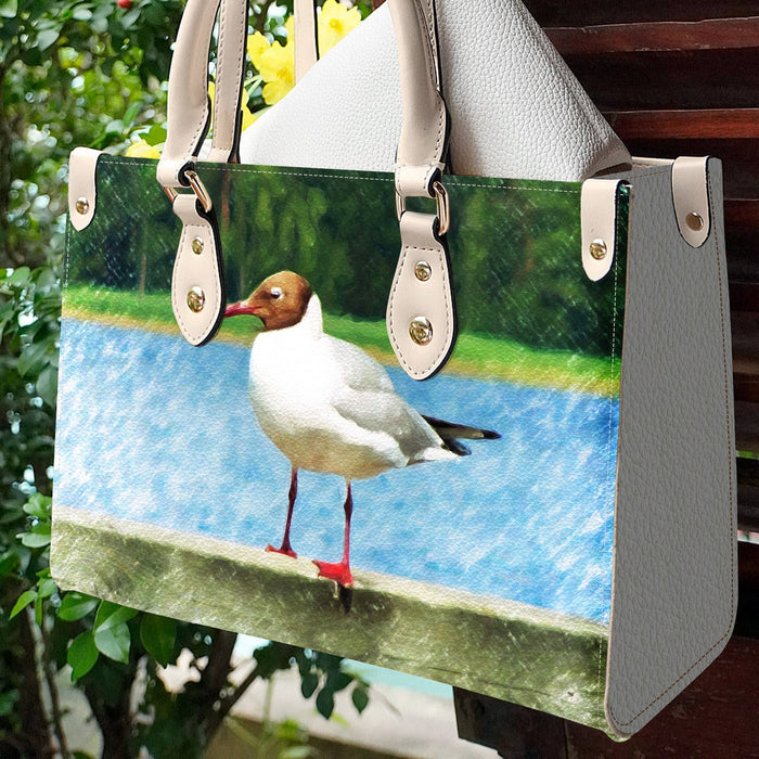 Seagull Leather Handbag Gift For Mom Mother'S Day Gift Ideas