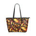 Flame Fire Design Pattern Leather Tote Bag