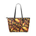 Flame Fire Design Pattern Leather Tote Bag