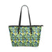 Soccer Ball Themed Print Design Leather Tote Bag