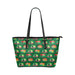 Camper Camping Christmas Themed Print Leather Tote Bag