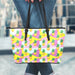 Zigzag Pineapple Pattern Print Leather Tote Bag