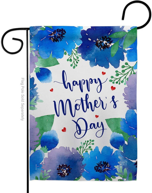 Royal Floral Mother's Day Garden Flag - Family Mom Mama Grandma Love Flowers Parent Sibling Relatives Grandparent - House Decoration Banner Small Yard Gift Double-Sided Made In USA 13 X 18.5