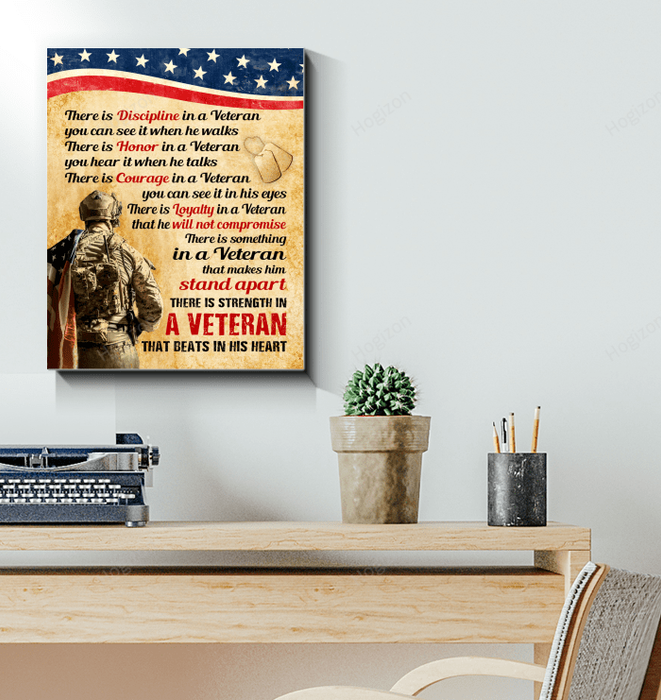 Veteran There Is Something In A Veteran Canvas Wall Art For Soldier Veterans Memorial's Day Gift Ideas