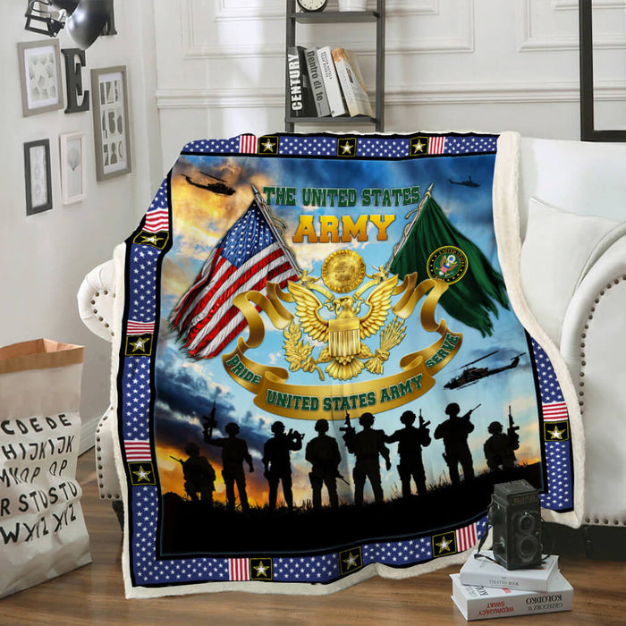 The United States Army Fleece Blanket For Soldier Veterans Memorial's Day Gift Ideas