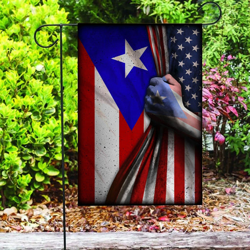 Custom Flag Puerto Rican American Flag - Garden Flag V3