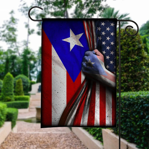 Custom Flag Puerto Rican American Flag - Garden Flag V3