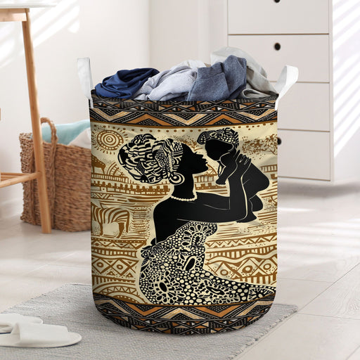 African Woman Mom Baby GS2108008OD Laundry Basket