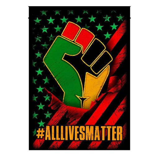 All Lives Matter African American Flag - Garden Flag V2