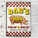 Grilling Dad's Cooking Personalized Rectangle Classic Metal Sign