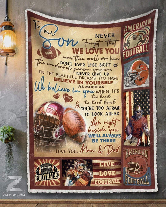 Blanket - Football - To Our Son (Mom&Dad) - I'll Always Be There