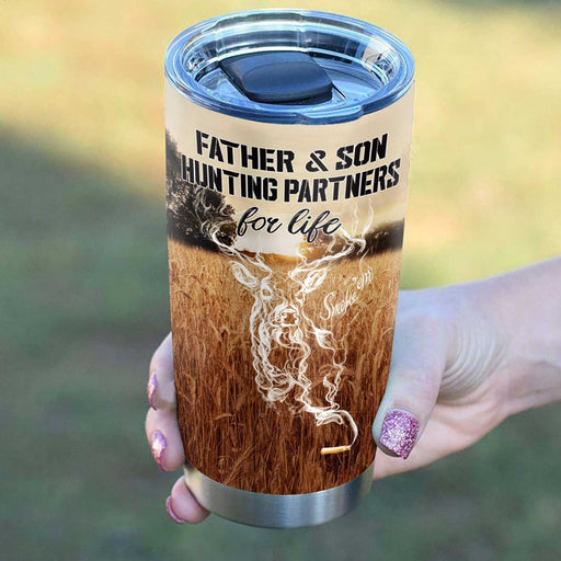 To My Dad I Love You Forever Hunting Partner Stainless Steel Tumbler