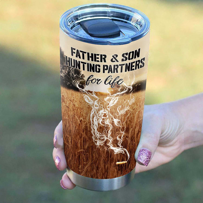 To My Dad I Love You Forever Hunting Partner Stainless Steel Tumbler