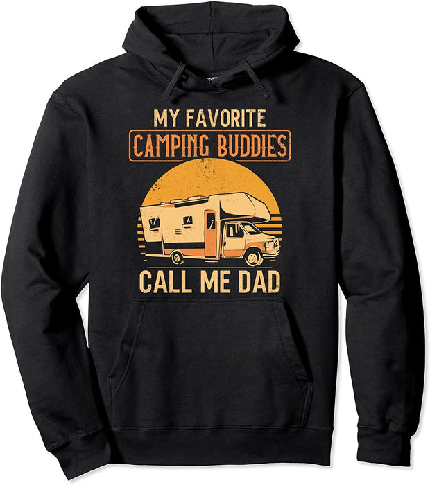 Camping Buddies Dad Motorhome Campervan Retro Vintage Pullover Hoodie Sweatshirt