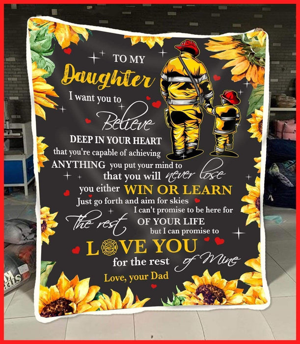 You Will Never Lose Dad Gift For Daughter Blanket