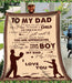 Family Blanket Baseball To My Dad You Are Appreciated Family Gift Ideas Cozy Fleece Blanket, Sherpa Blanket