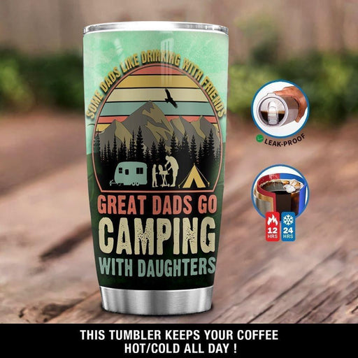 Camping Dad And Daughter Stainless Steel Tumbler Cup | Travel Mug | TC3583