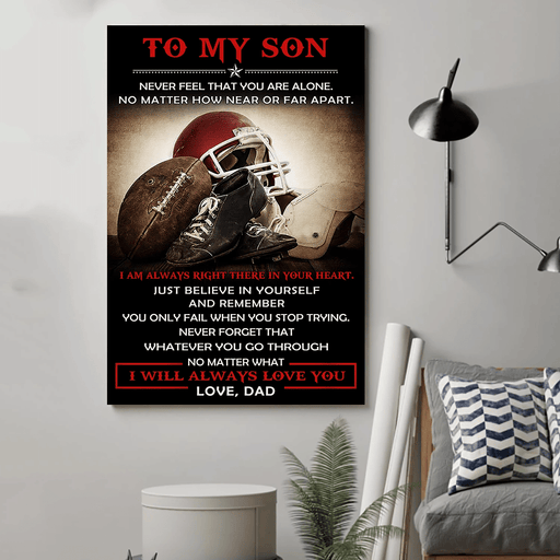 Basketball Poster Dad To Son Never Lose 1 Poster Print, Canvas Poster Wall Art, Canvas Print Wall Decor