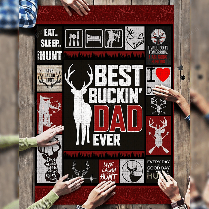 Hunting Best Bucking Dad Ever Jigsaw Puzzle