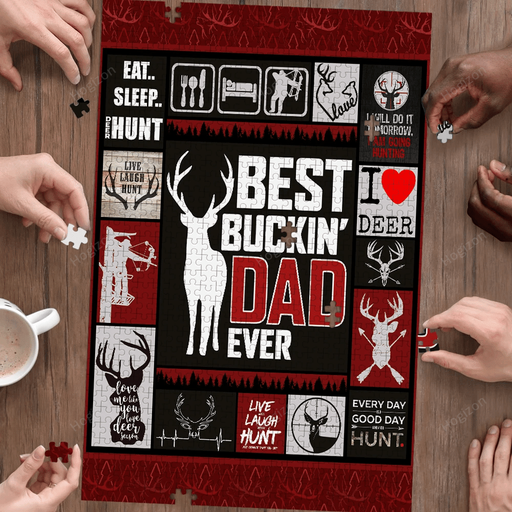 Hunting Best Bucking Dad Ever Jigsaw Puzzle