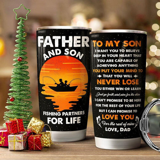 Dad Son Fishing Partner For The Rest Of Mine Stainless Steel Tumbler