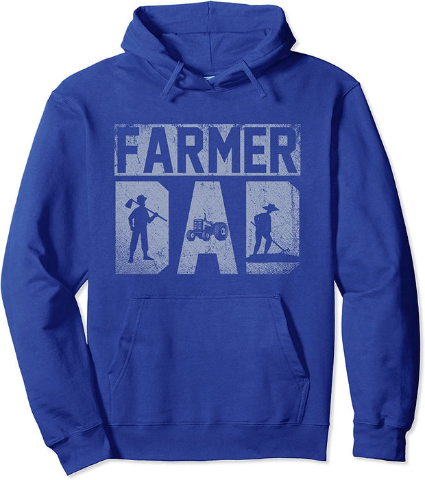 Fathers Day Gift Idea Farm Dad Farming Farmer Pullover Hoodie