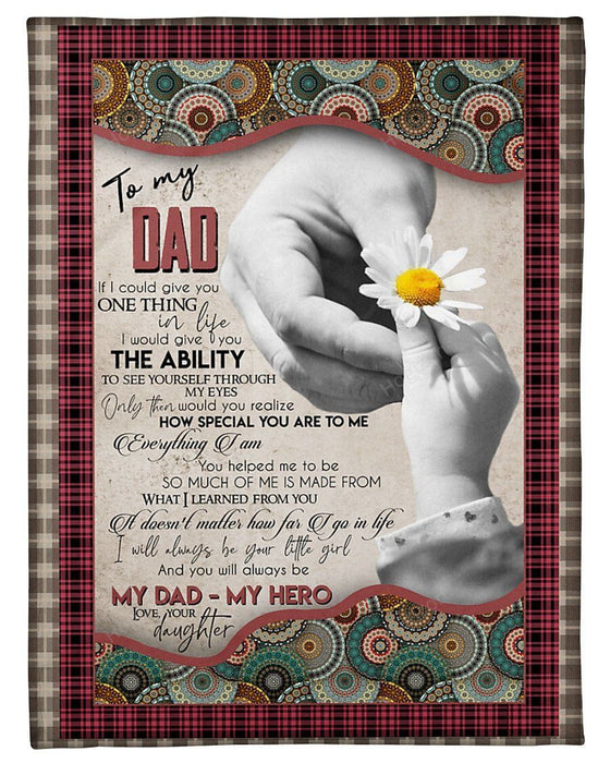 You Will Always My Hero Gift For Dad Fleece Blanket