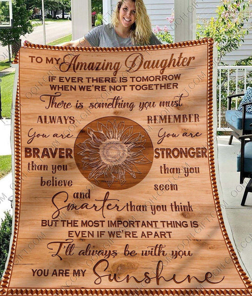 Ooh-Gift Fleece Blanket for Daughter from her Dad/Mom