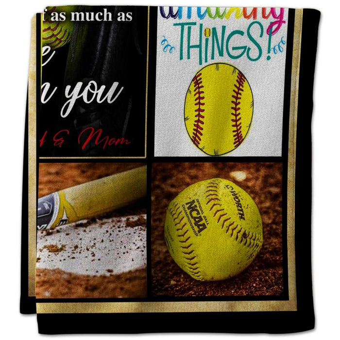 Baseball Lover Throw Fleece Blanket Saying Quote To My Daughter I Believe In You From Dad & Mom