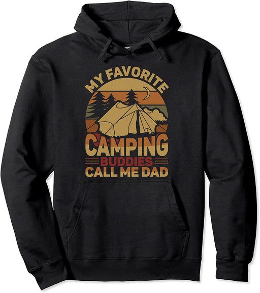 Camping Buddies Call Me Dad Family Tent Retro Vintage Pullover Hoodie Sweatshirt