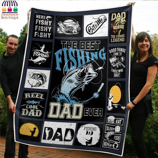 Dad Legend Eat Sleep Fish Repeat Quilt Blanket Home Decoration