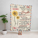 Sunflower dad to my daughter I love you forever and always air mail fleece blanket/ sherpa blanket