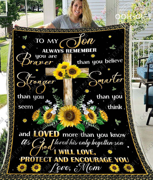 Ooh-Gift Fleece Blanket for Son from his Dad/Mom