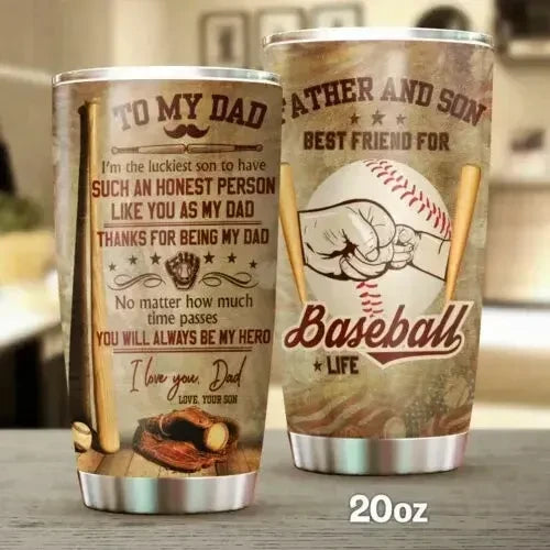 Baseball Stainless Steel Tumbler Cup | Travel Mug | TC4689