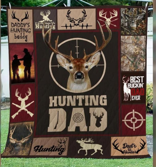 Daddy'S Hunting Buddy Quilt Blanket Home Decoration