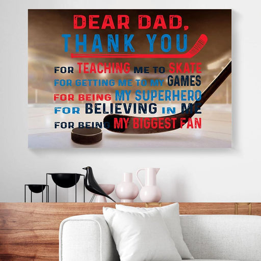 Skate Hockey Dad Canvas Wall Art