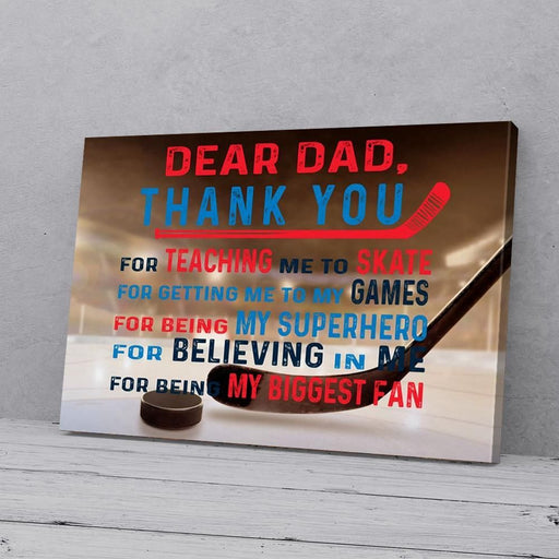 Skate Hockey Dad Canvas Wall Art