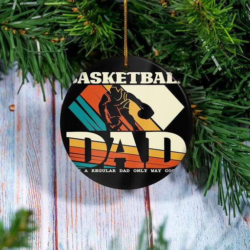 Personalized Christmas Ornament - Basketball Dad Father Handmade Ornament, Couple Ornament, Babys Christmas Ornament Gift Christmas, Him, Son 2 Pcs